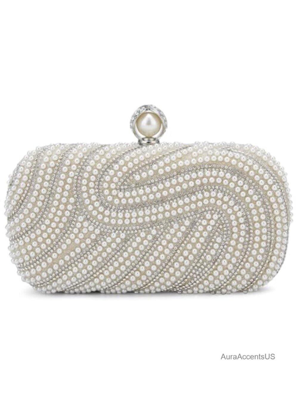 YYW Pearl Clutch Purse Evening Handbags Beaded Bag for Wedding Bride